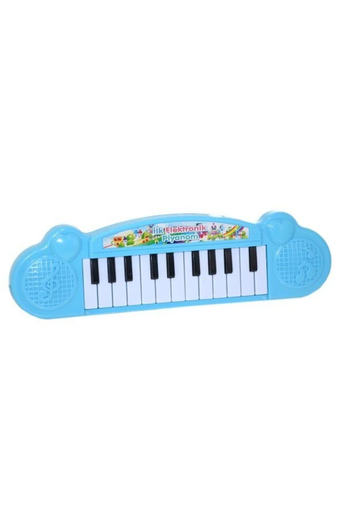 Can Ali Toys Ilk Elektronik Piyanom Mavi Oyuncak Piyano Pilli