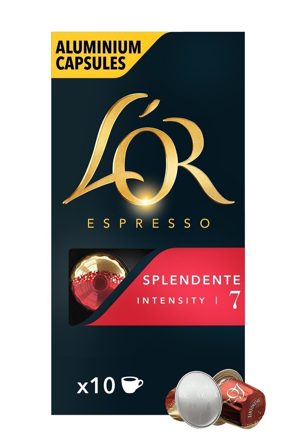 L'OR Splendente Intensity 7 Nespresso Uyumlu Alüminyum Kapsül Kahve 10 Adet