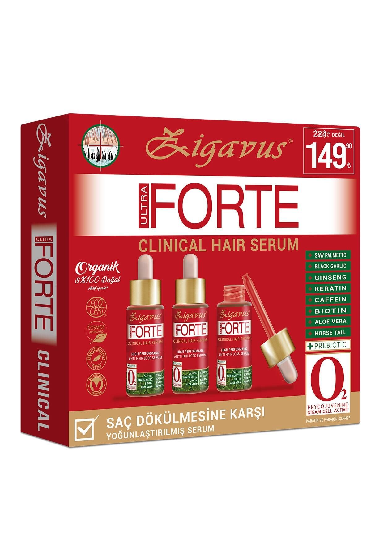 Zigavus Forte Clinical Saç Dökülmesi Önleyici Serum 3 x 33 ml 8699349130206