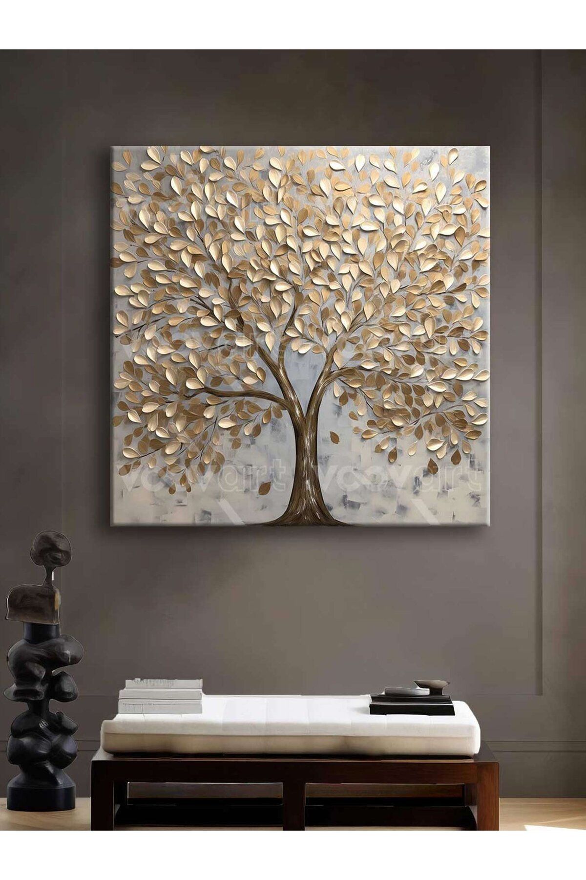Voovart Abstract Art Tree Dekoratif Kanvas Tablo - VOOV2506
