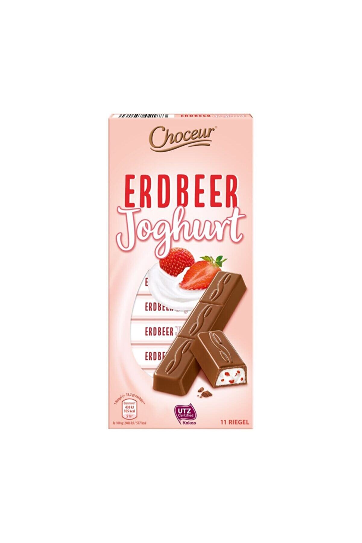 Choceur Erdbeer Yoghurt 11 Rıegel Dilimli Çikolata 200 Gr
