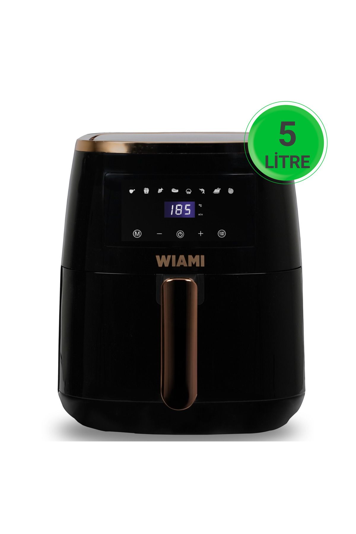 Wiami Wiami Air Fryer 5 Litre Siyah Akıllı Fritöz
