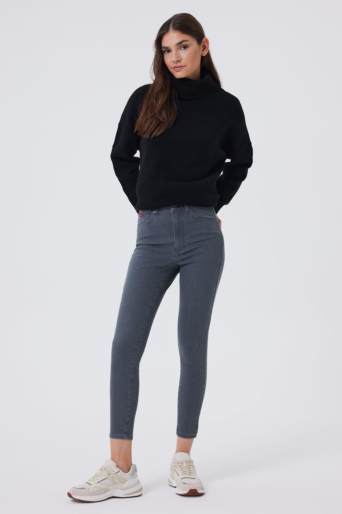 Lee Cooper Jaycee Kadın Jean Pantolon Armes Dark Grey