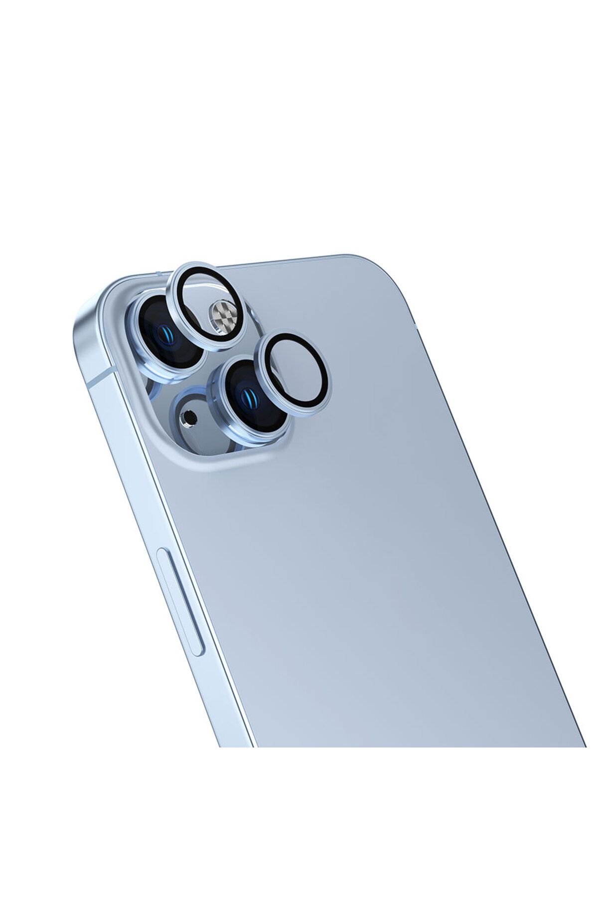 Gramaphone iPhone 15 Plus Premium Safir Kamera Lens Koruyucu - Mavi