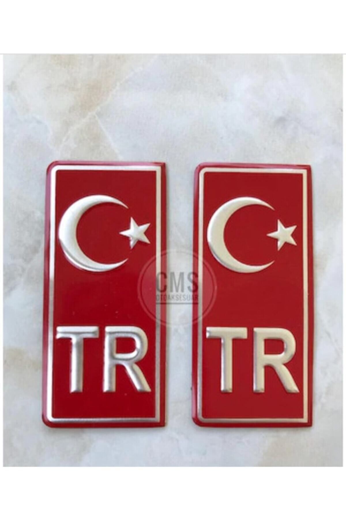 CMS OTO AKSESUAR Tr Plaka Stıcker 2'li - Türkiye Plaka Stıcker - Türkiye Plakalık Stickeri