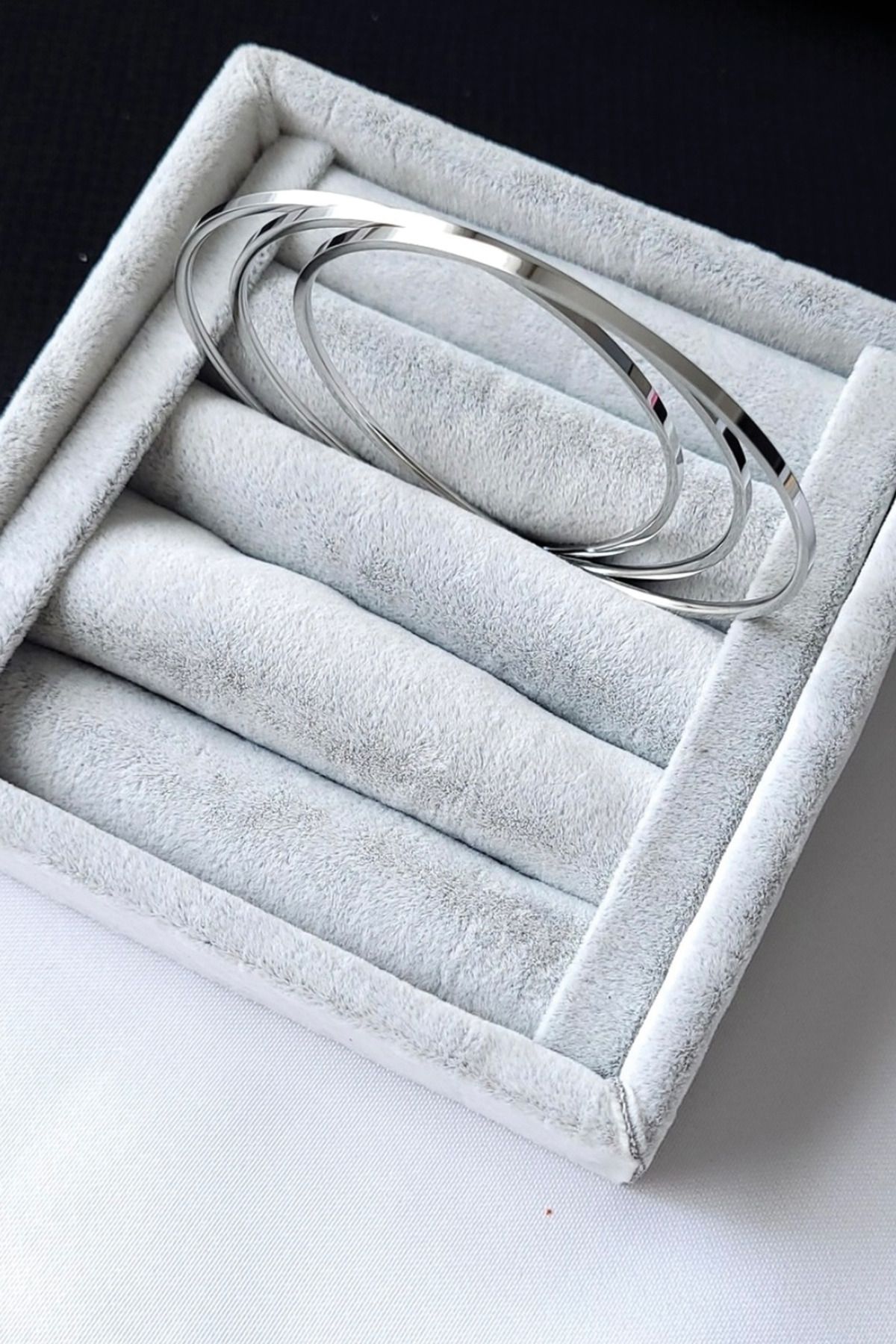Luce Estiva Jewellery 3lü Çelik Gümüş Renk Ajda Model