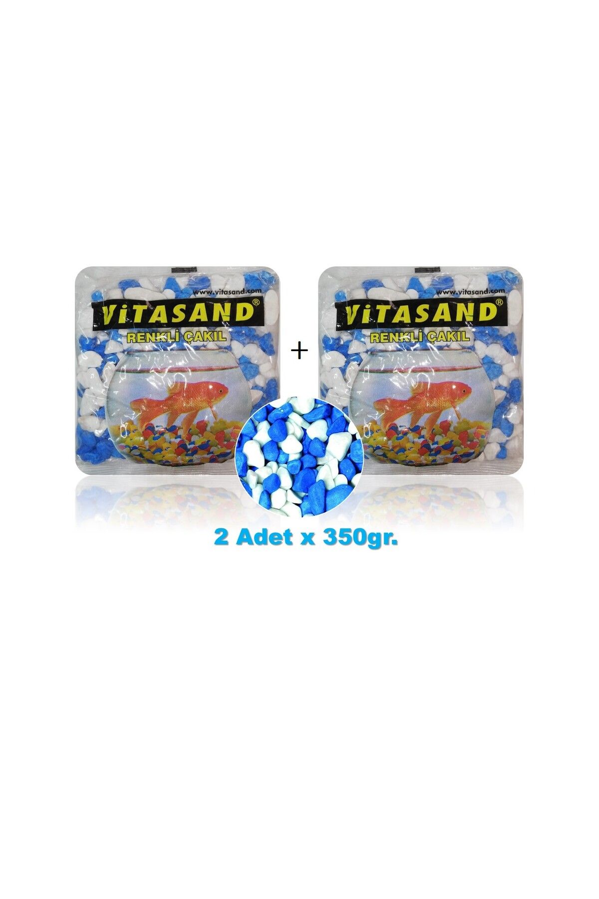 Vitasand Çakıl Taşı Mavi Beyaz X 2 Paket