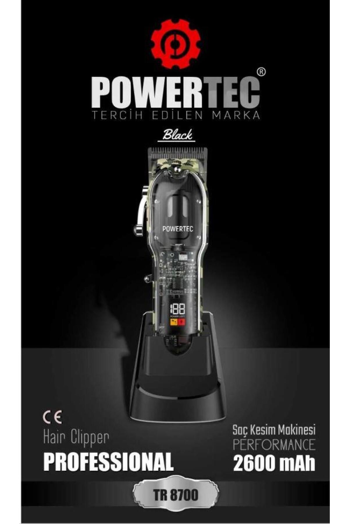 Powertec TR-8700 Tıraş Makinesi Siyah