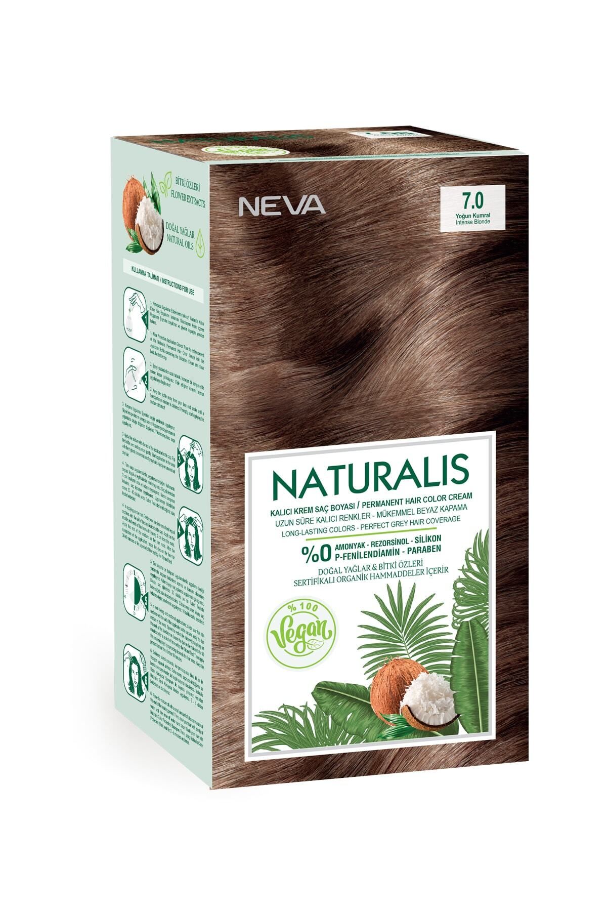 NEVA KOZMETİK Naturalis Saç Boyası 7.0 Yoğun Kumral %100 Vegan