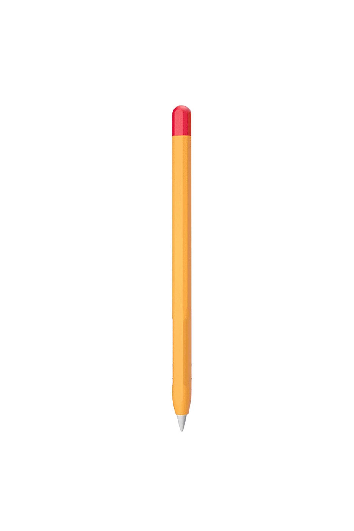 Tagomoon Apple Pencil (2. nesil) Uyumlu Kılıf Çift Renkli Kaydırmaz Silikon Koruyucu