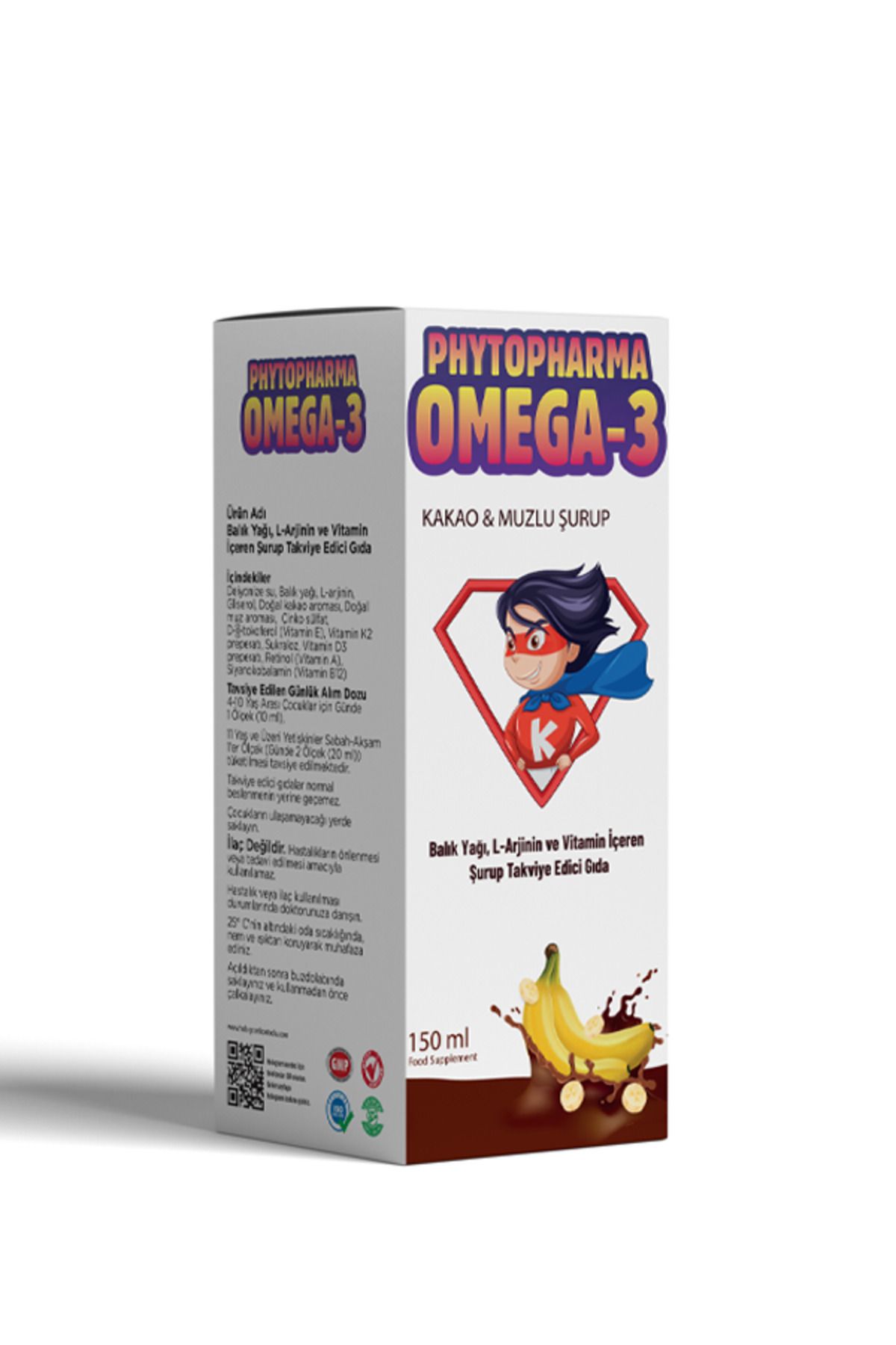 Alaçatı Değirmeni Çocuklar Için  Omega 3 Multi Şurup Kakao Ve Muz Aromalı 150 ml