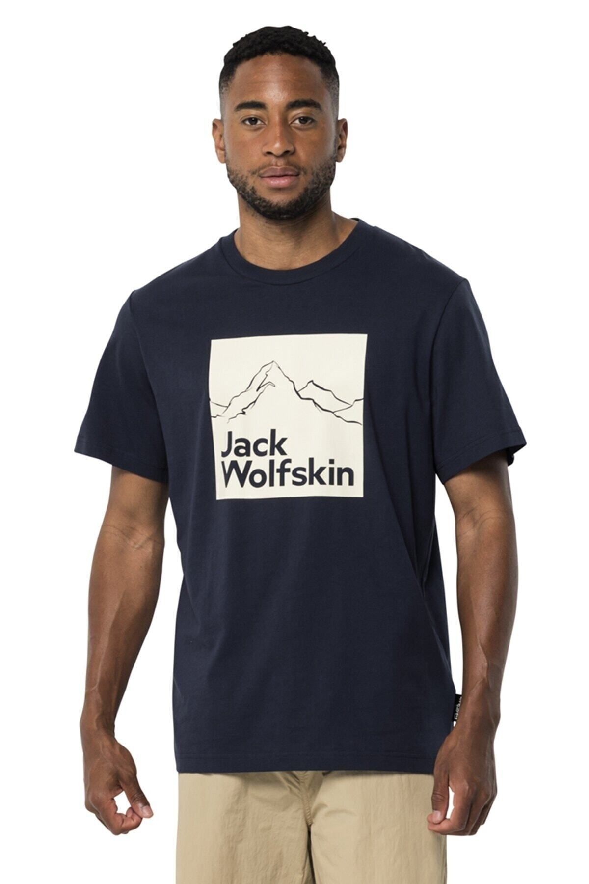 Jack Wolfskin Brand T M Lacivert Erkek Kısa Kol T-shirt