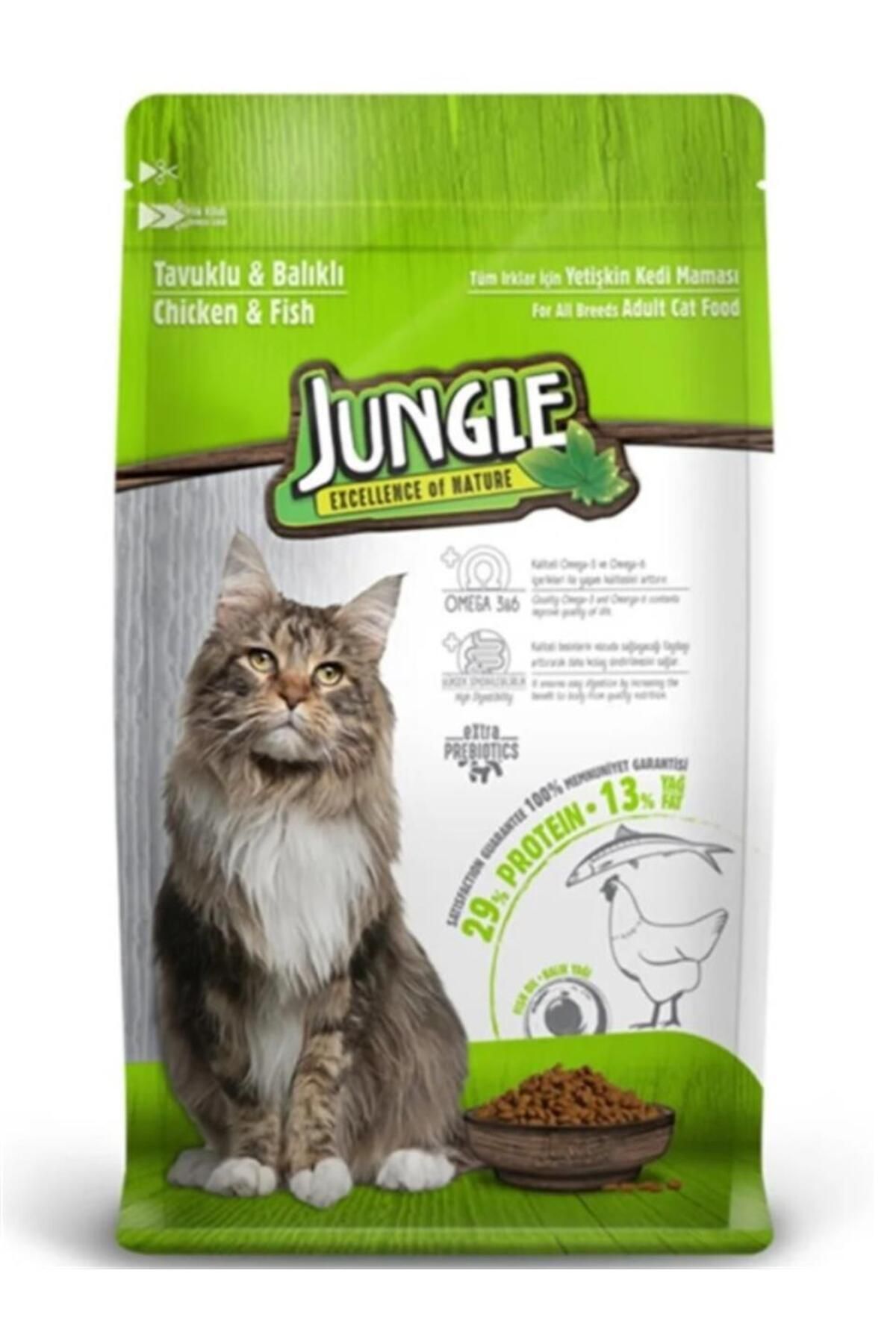 Jungle 1,5 Kg Tavuk-balıklı Yetişkin Kedi Maması