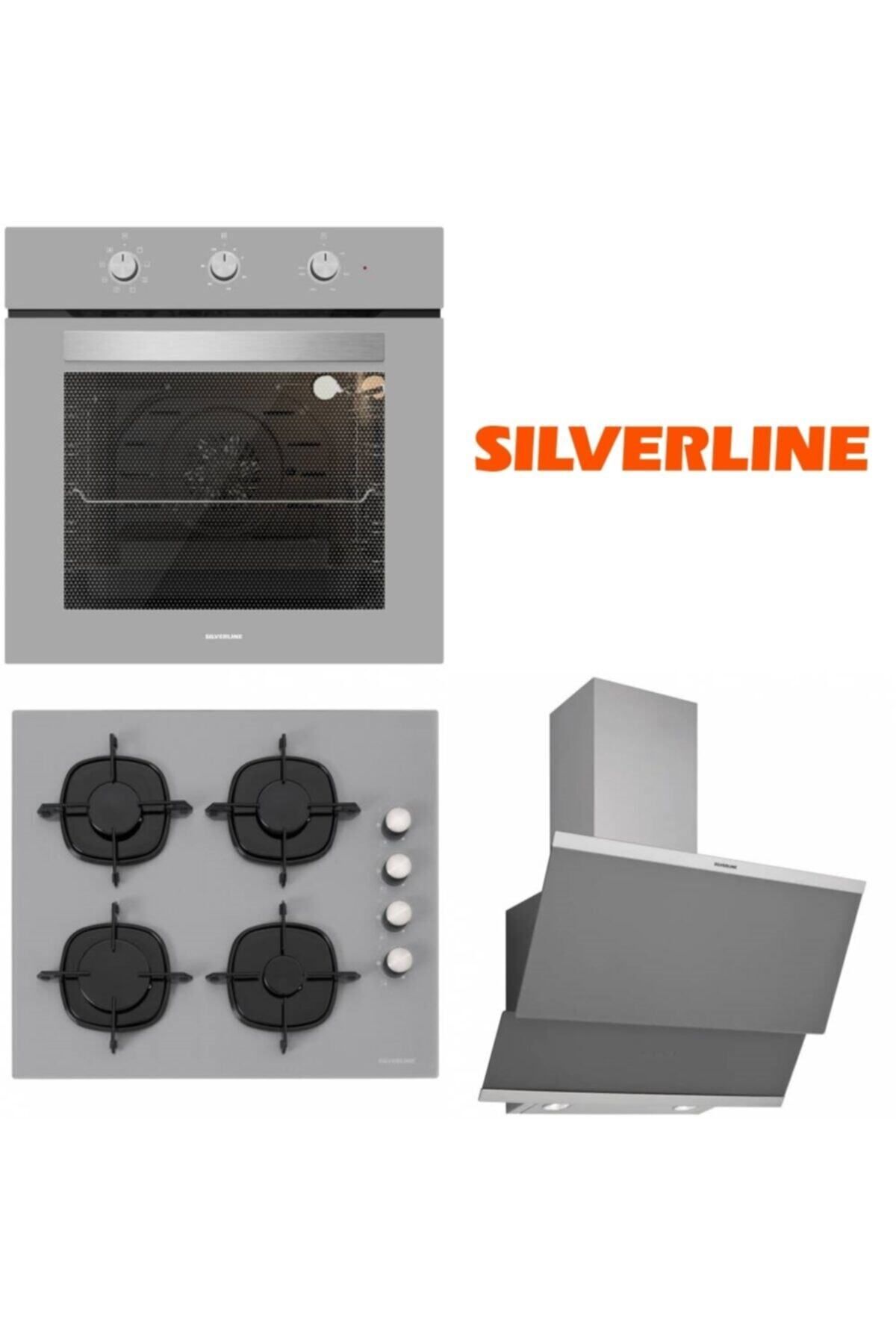 Silverline Bo6503s01 - Cs5335s01 - 3420 Classy 60 Gri Cam Ankastre Set