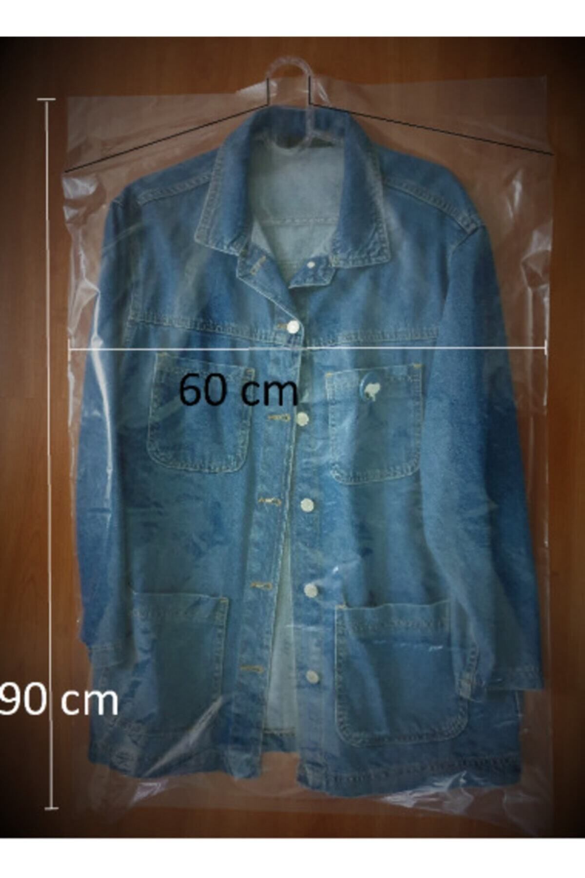 YİĞİT TİCARET Askılı Takım Elbise,ceket,kazak,tshirt Naylon Poşeti - Kıyafet Koruma Kılıfı - 60x90- 15 Adet