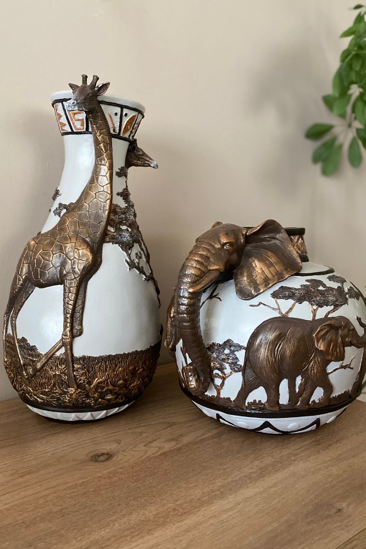Tasarloxi Safari Filli ve Zürafalı Vazo Set