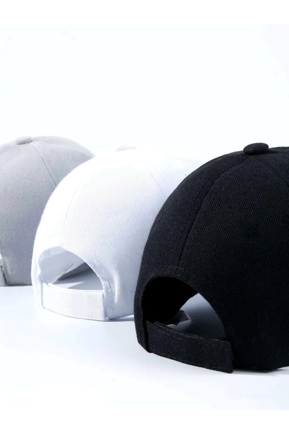 GYES Spor Şapka Unisex 3 Adet Arkası Cırtlı Ayarlanabilir