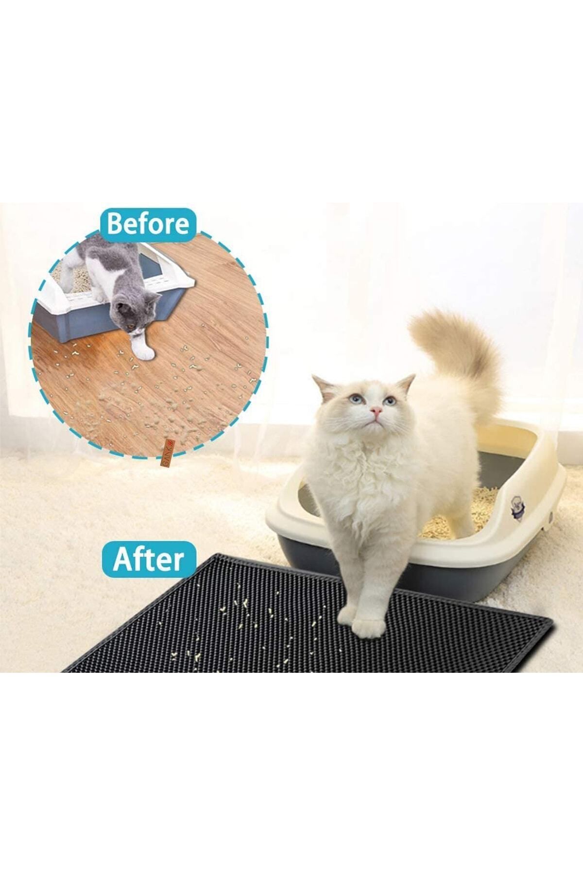 Zerabey Elekli Kedi Tuvalet Önü Paspası Kedi Kumu Paspası Farklı Renklerde