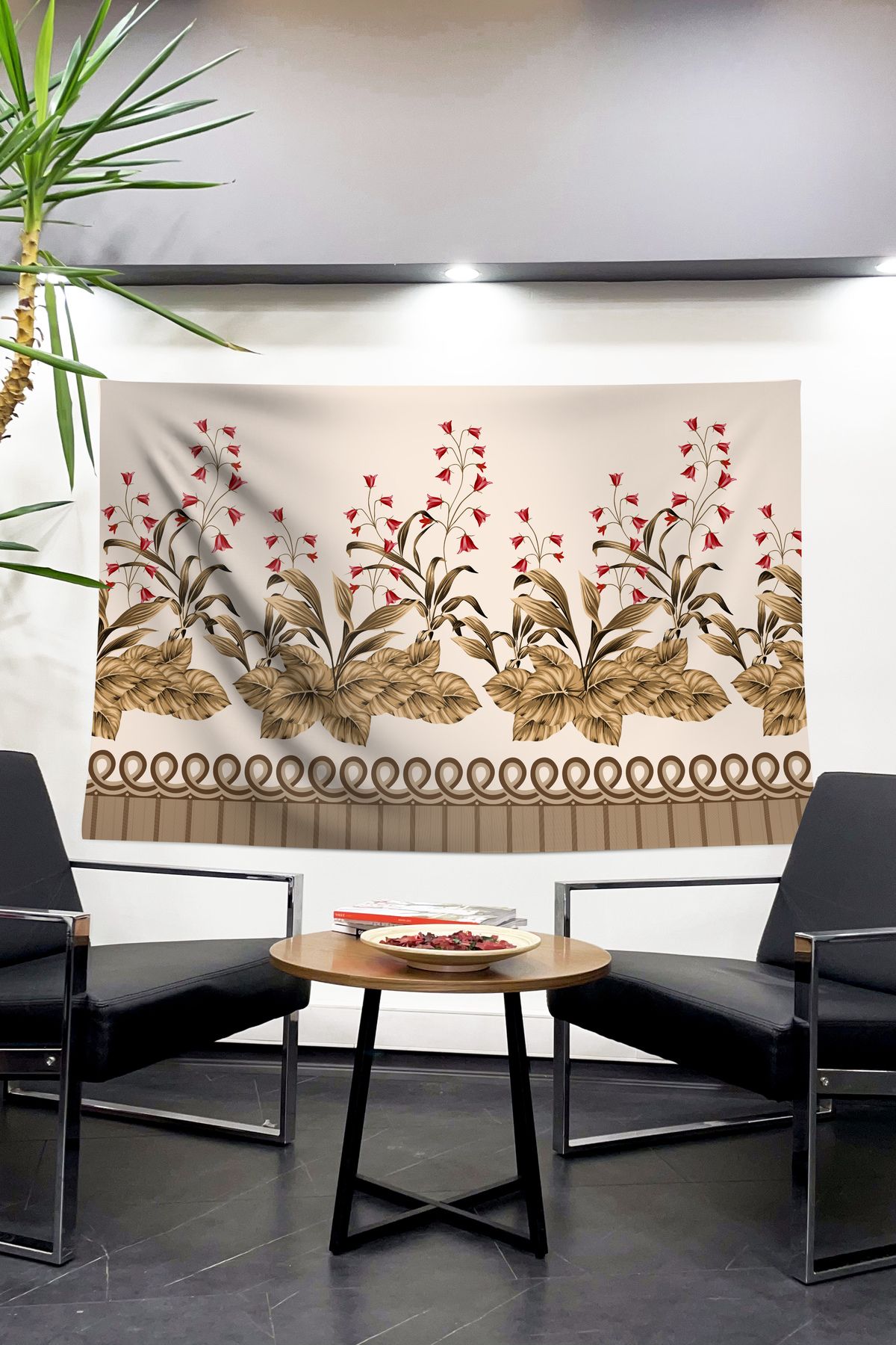 Dokumio Geçmişin İzinde Retro Çiçekli Perdeler: Nostaljik Bir Yolculuk Duvar Örtüsü Duvar Halısı Tapestry