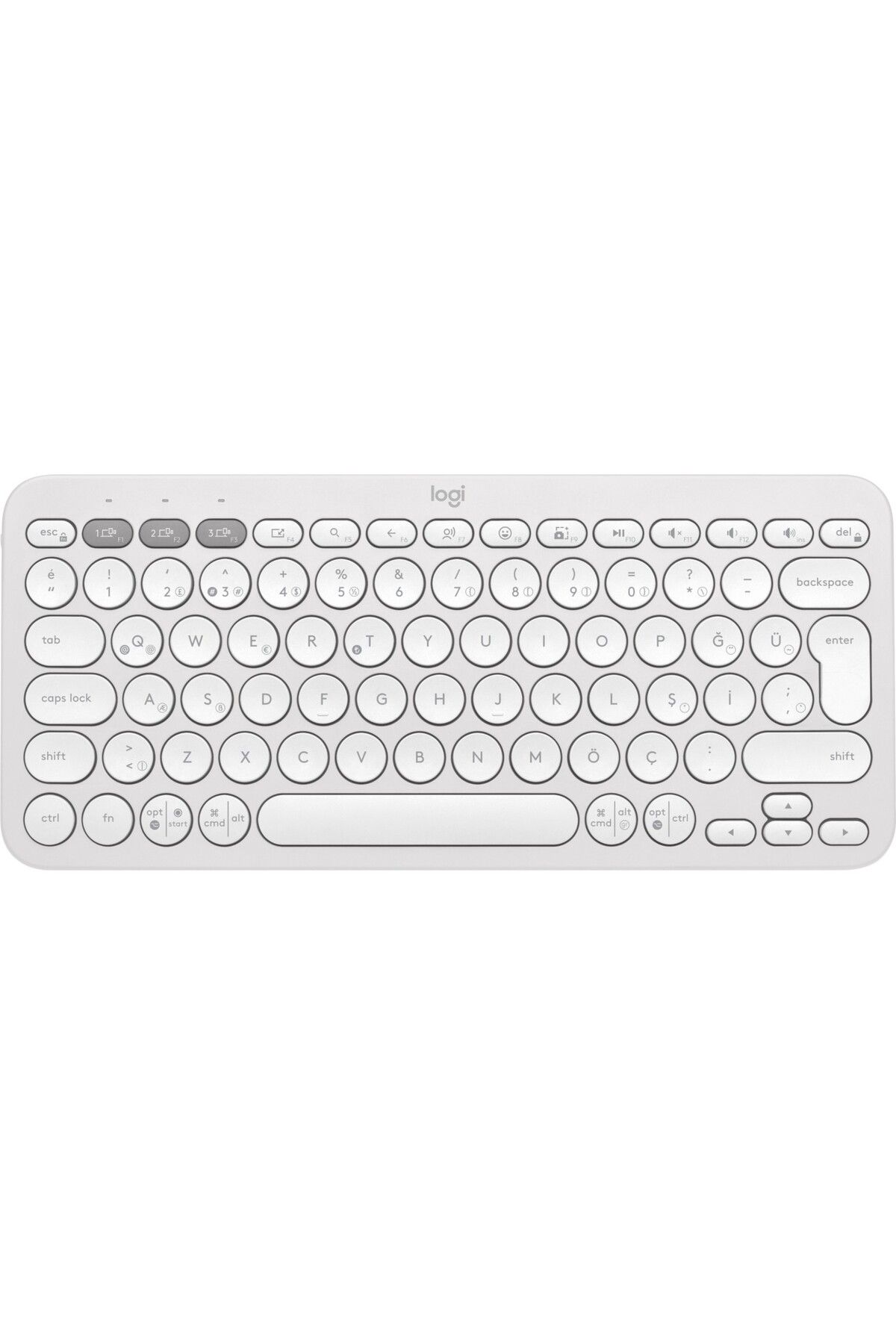 logitech Pebble Keys 2 K380s Multi-Device Bluetooth Klavye - Beyaz 920-011860