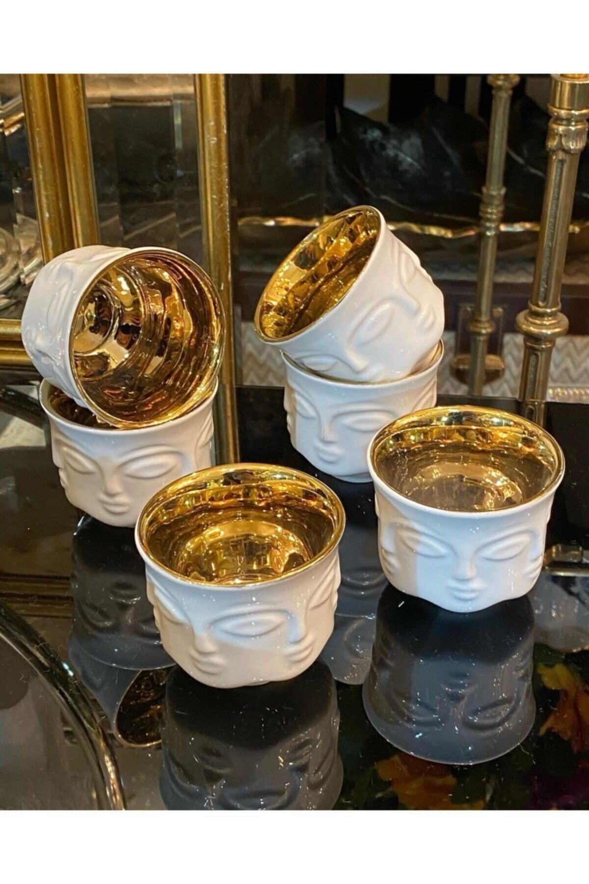 LAMEDORE Adler Gold Altılı Kahve Fincanı