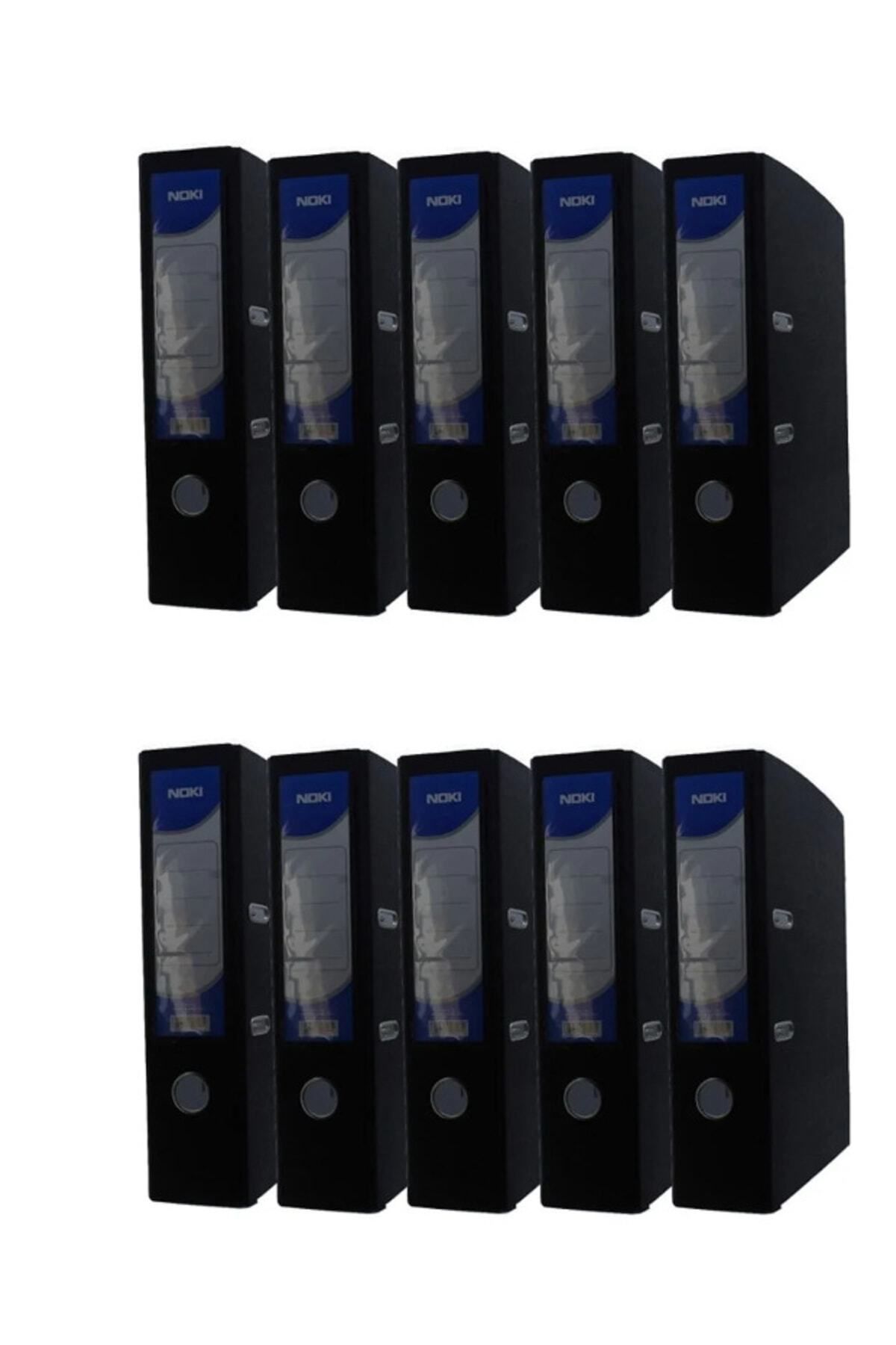 Noki Geniş Plastik Klasör (56411-190) Siyah 10 Lu Paket