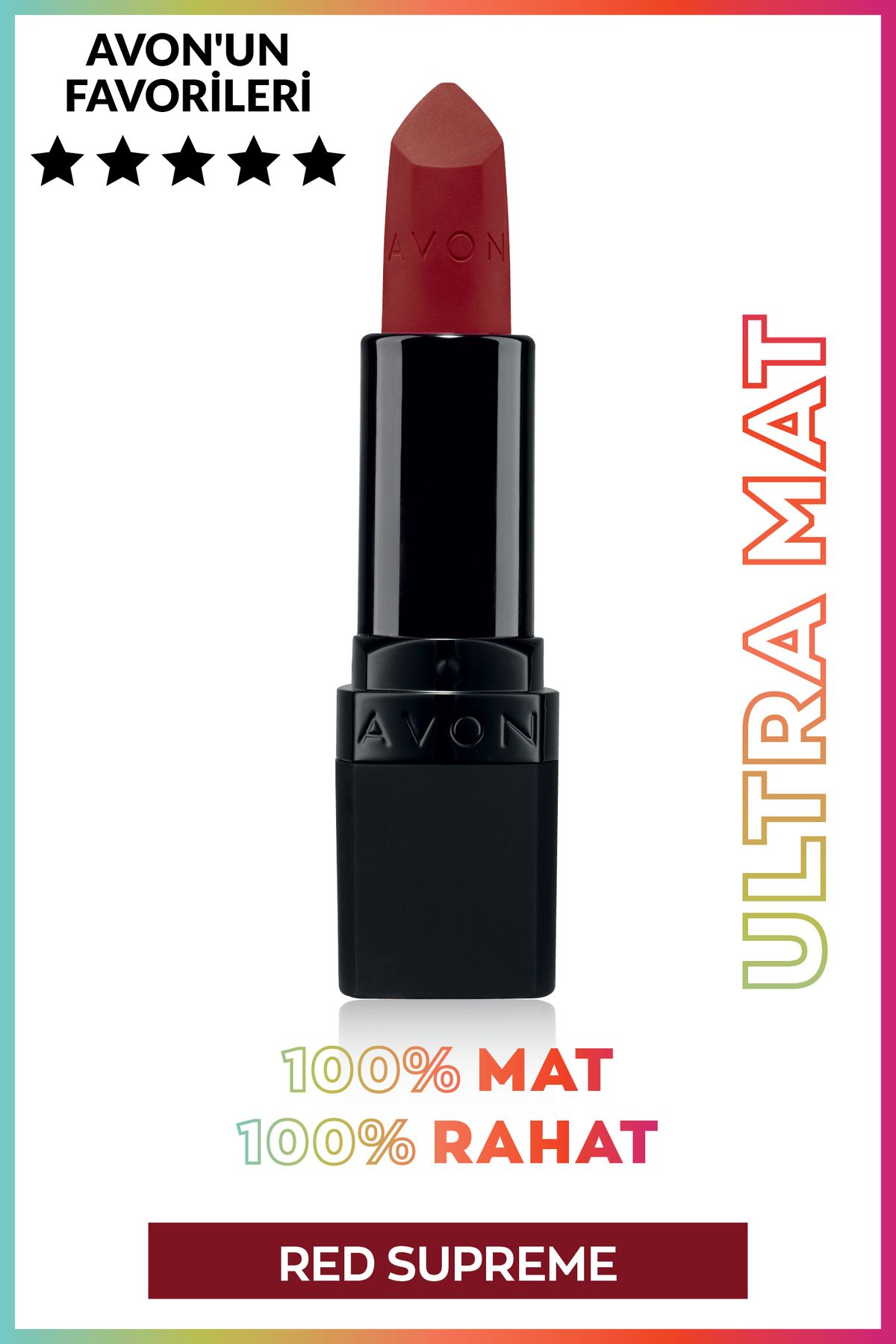 Avon Ultra Mat Ruj Red Supreme