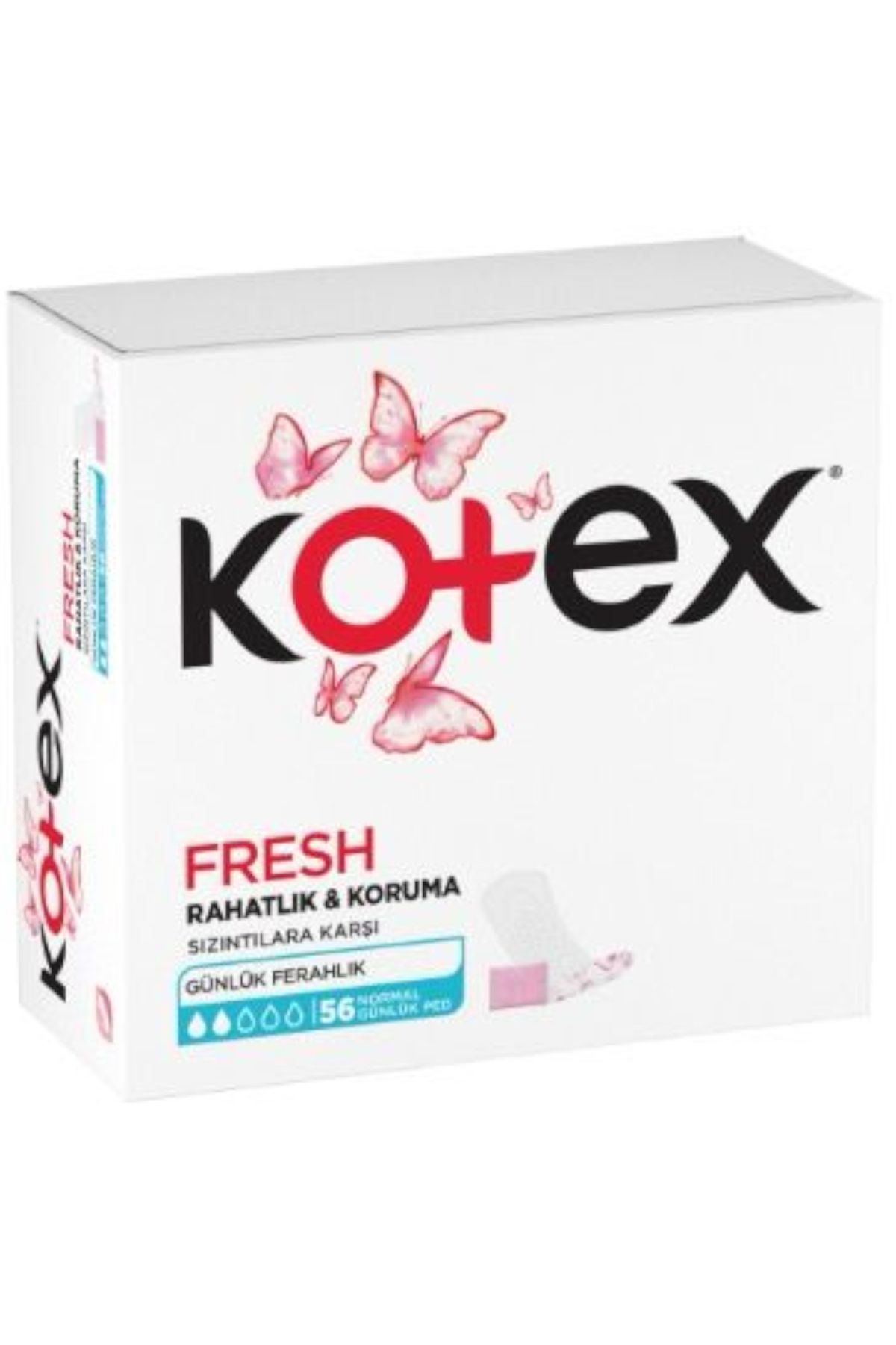 Kotex Fresh Rahatlık & Koruma Sızıntılara Karşı Günlük Ferahlık 56 Normal Günlük Ped