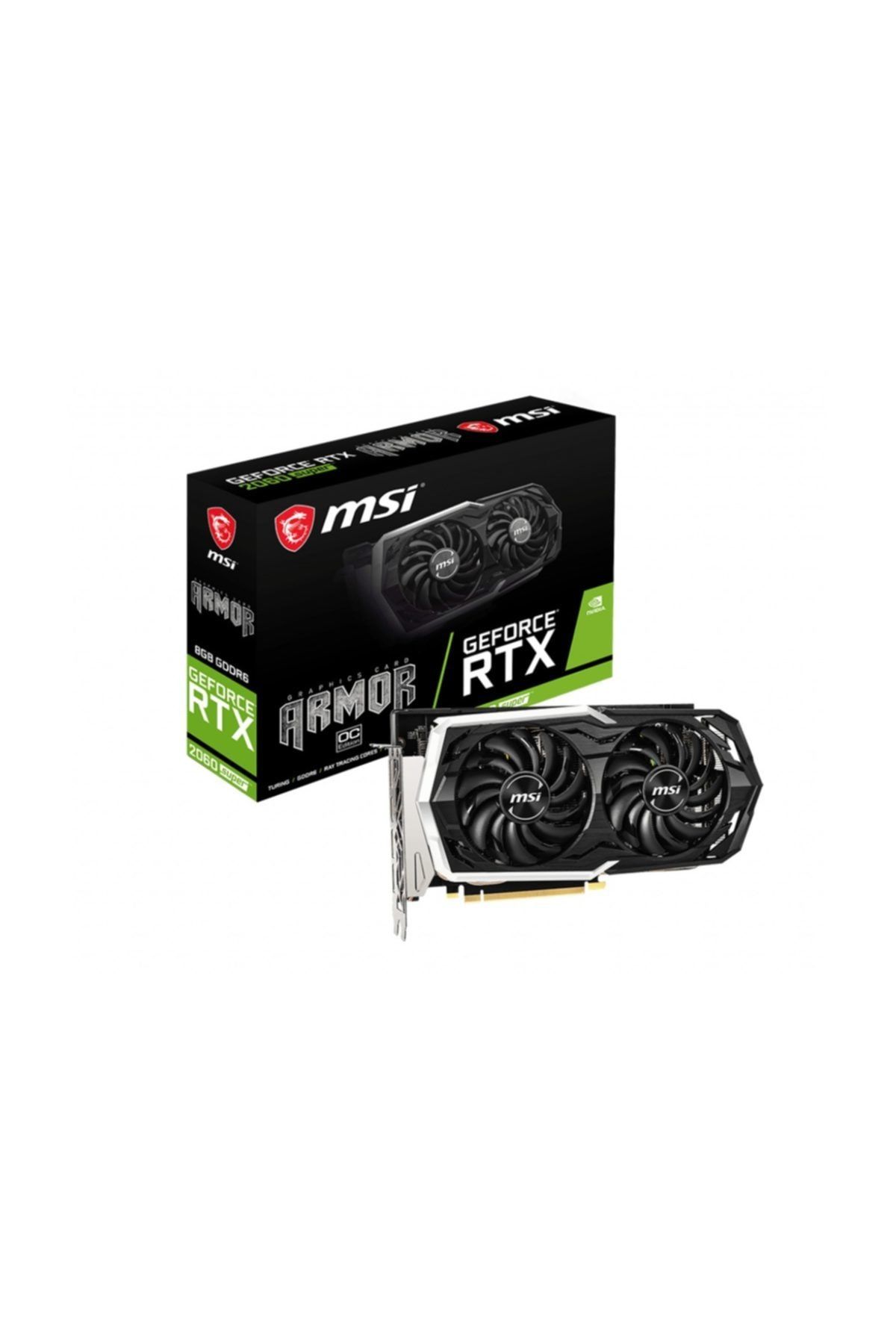 MSI GeForce RTX 2060 SUPER ARMOR OC RTX2060S 8GB GDDR6 256B (1XHDMI 3XDP) Ekran Kartı