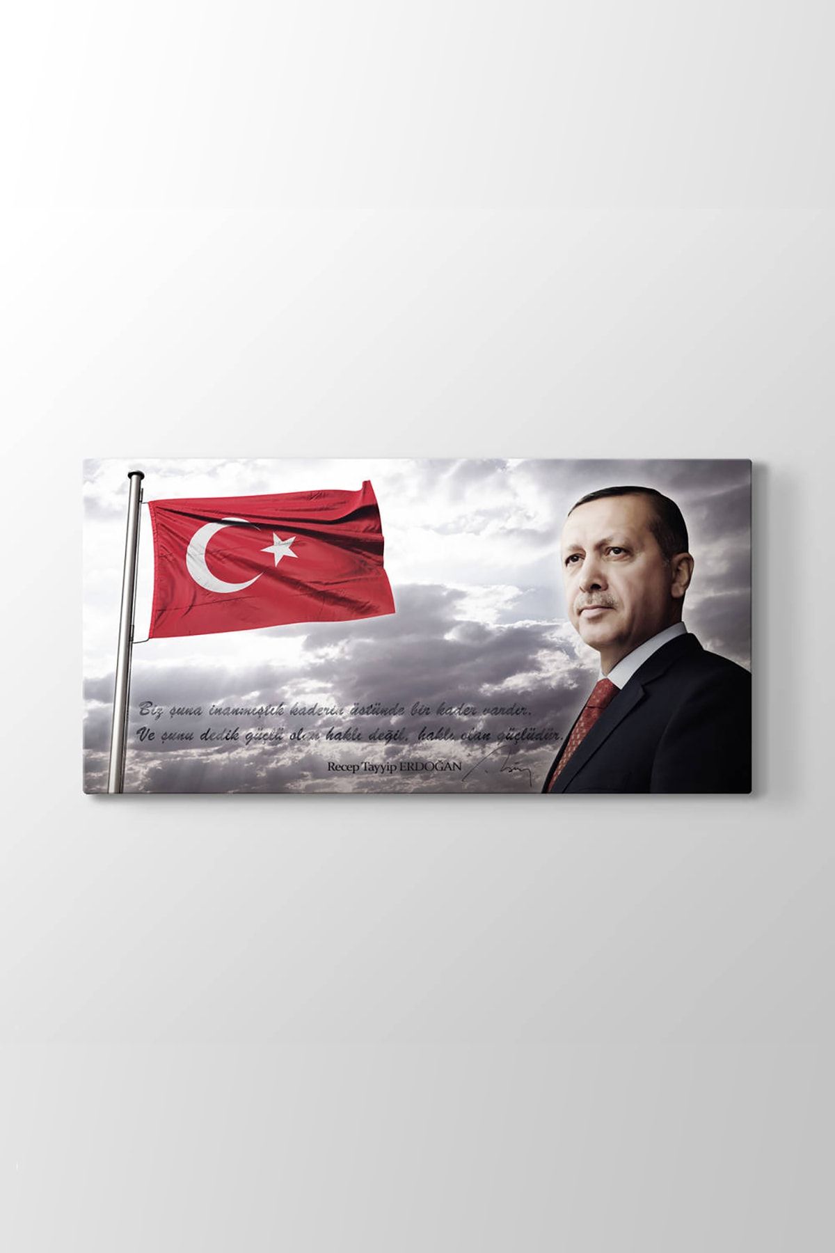 TabloShop Başkomutan Recep Tayyip Erdoğan Tablosu (Model 5) - (ÖLÇÜSÜ 140x70 cm)
