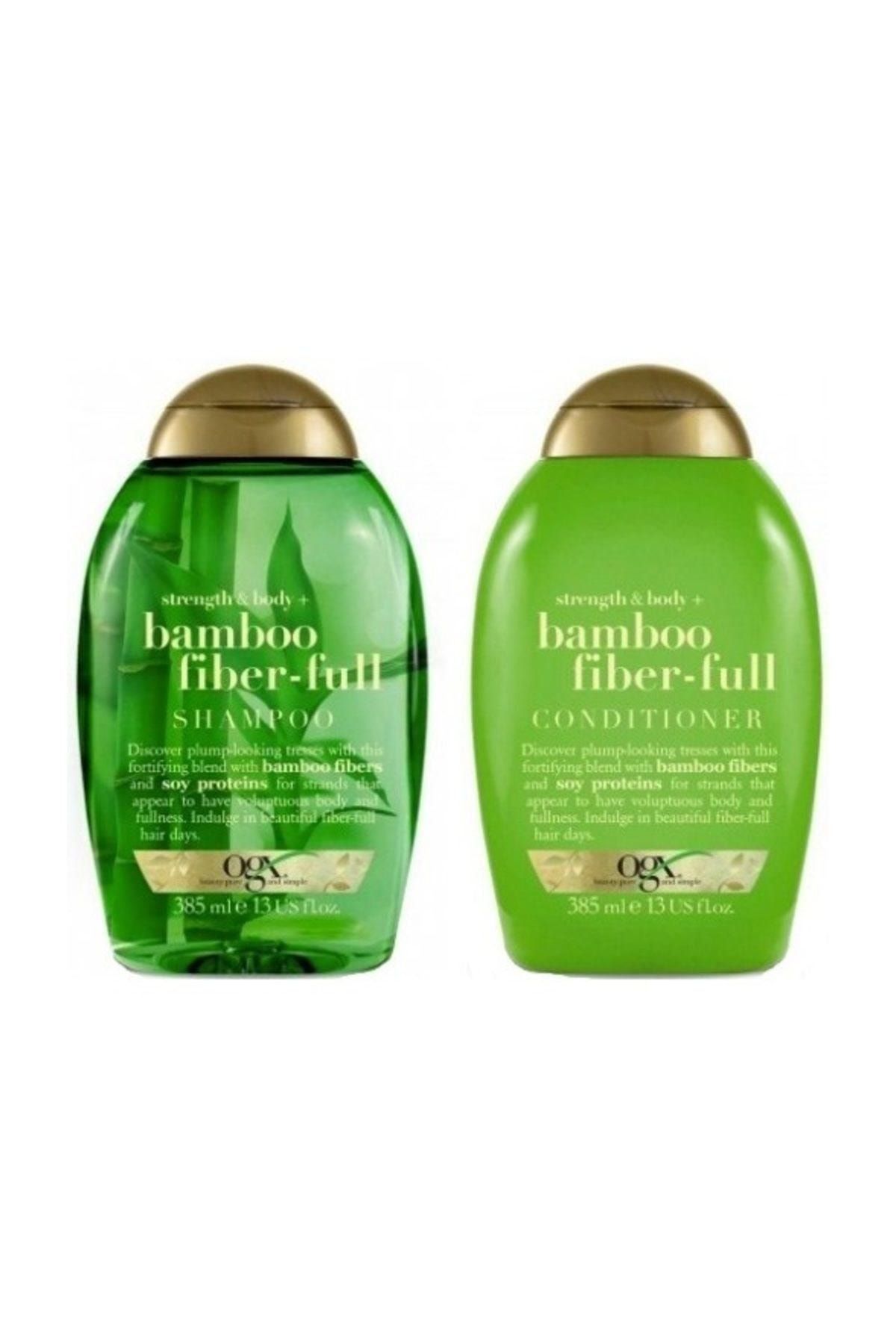 OGX Organix Bamboo Fiber-Full Şampuan 385 ml+Saç Krem 385 ml 7777777175777