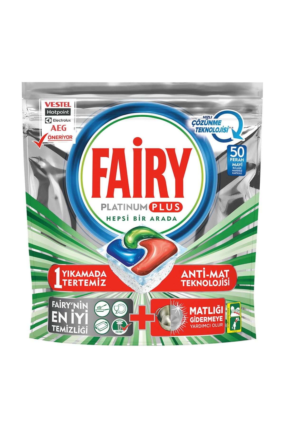 Fairy Fairy Platinum Plus Hızlı Çözünme Tablet 50'li 735G