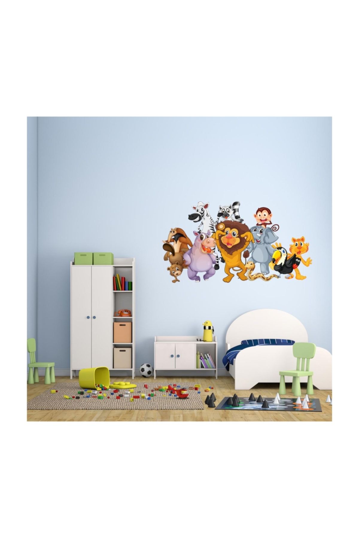 KT Decor Eğlenceli Hayvanlar Çocuk Odası Duvar Sticker