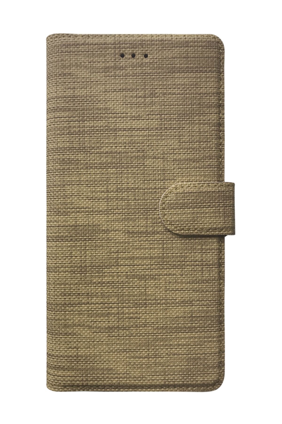 Microsonic Oppo A9 2020 Kılıf Fabric Book Wallet Gold