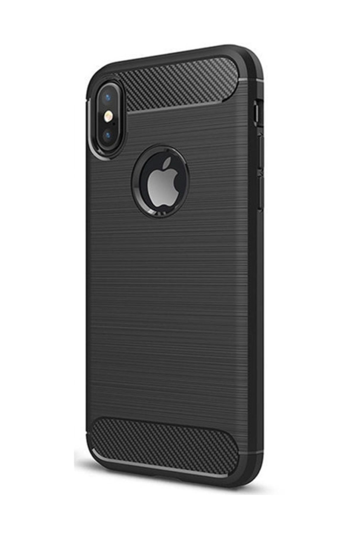 CaseStreet Apple Iphone X Kılıf Room Silikon Kılıf+nano Glass Siyah