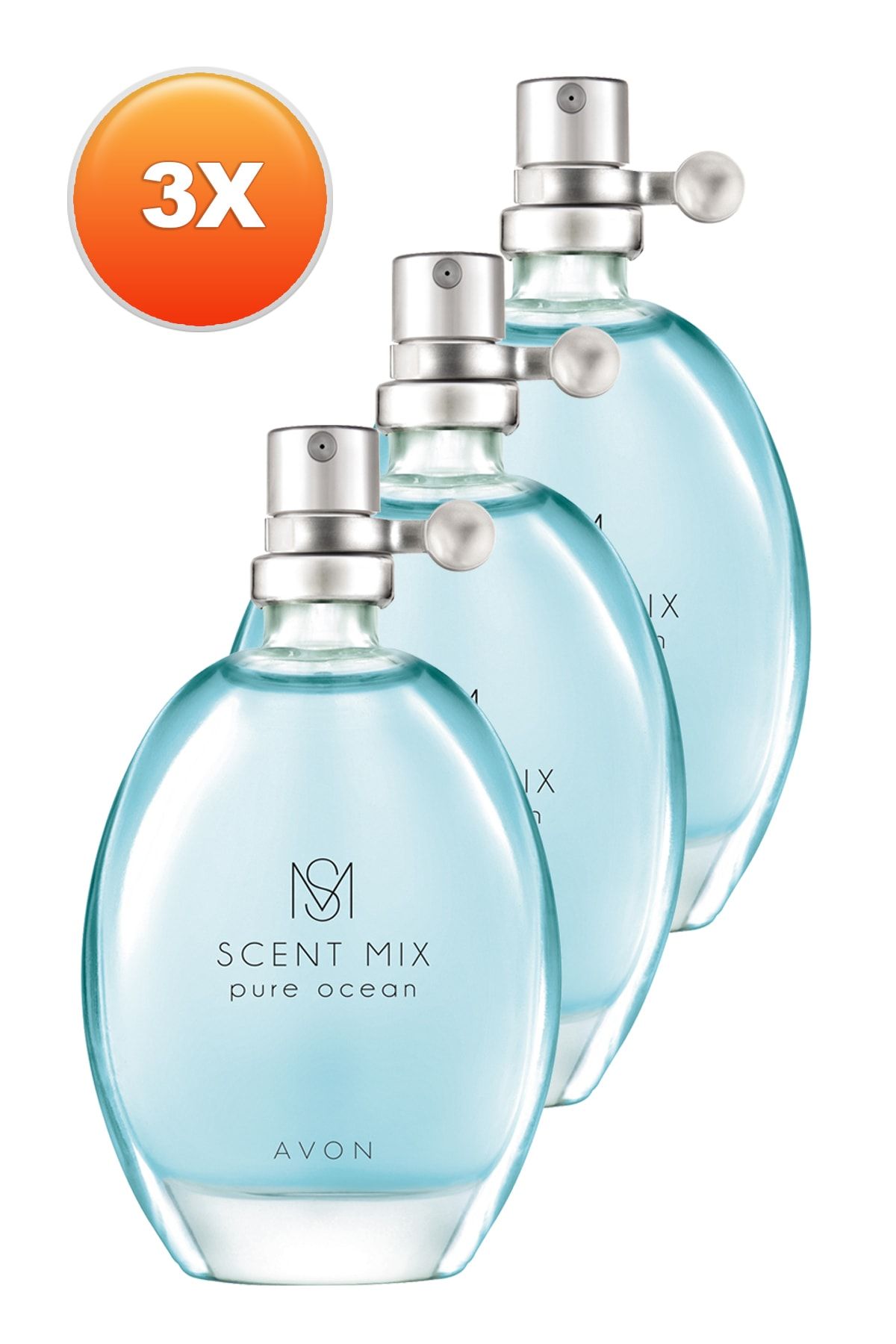 Avon Scent Mix Pure Ocean Kadın Parfüm Edt 30 Ml. Üçlü Set