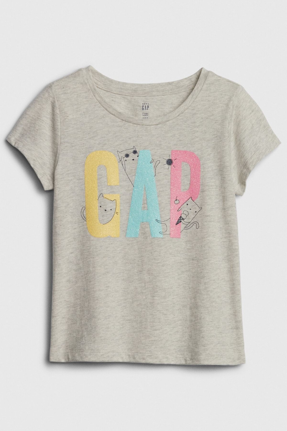 GAP Kız Bebek Logo Kısa Kollu T-Shirt