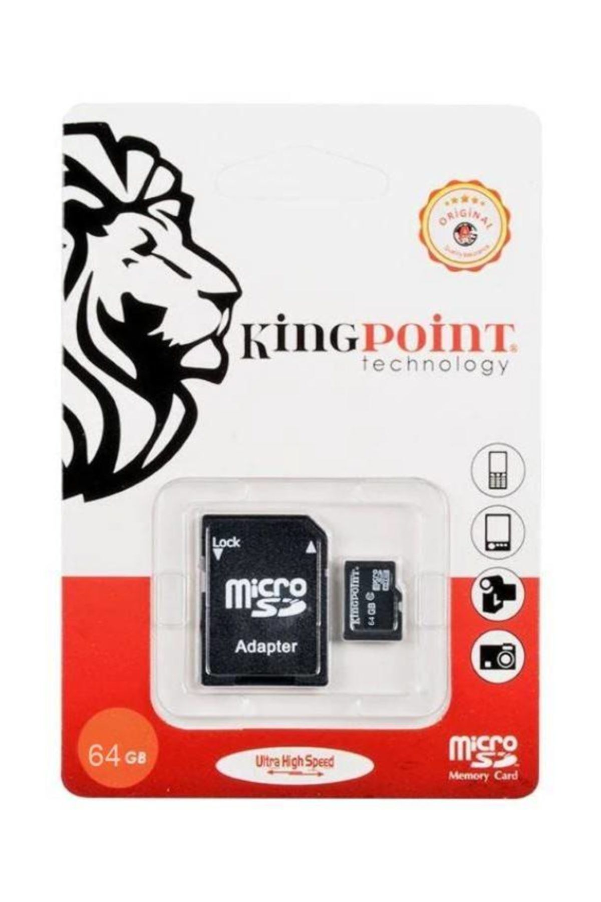 pazariz Kingpoint 64 Gb Mikro Sd Hafıza Kartı Class10