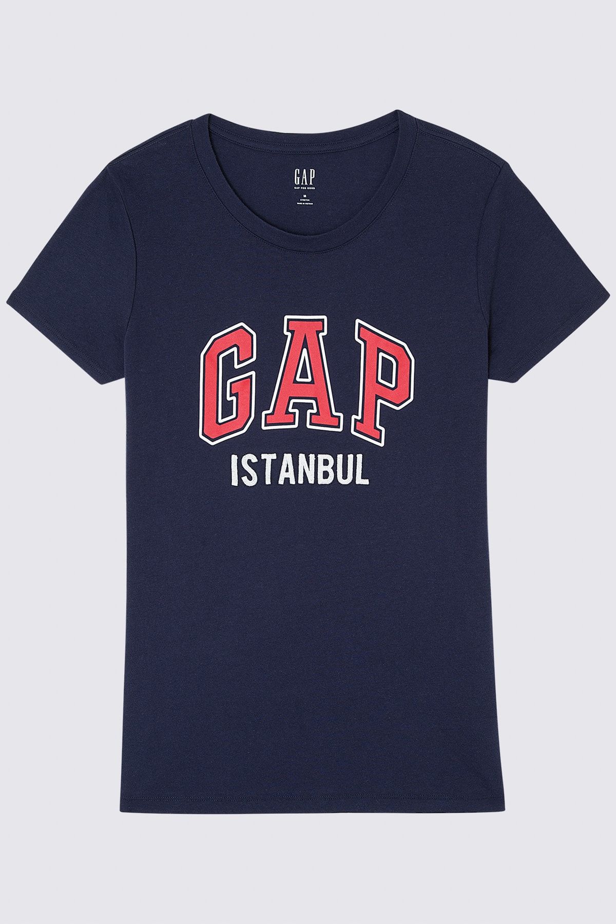 GAP Kadın Lacivert Logo Kısa Kollu Istanbul T-shirt