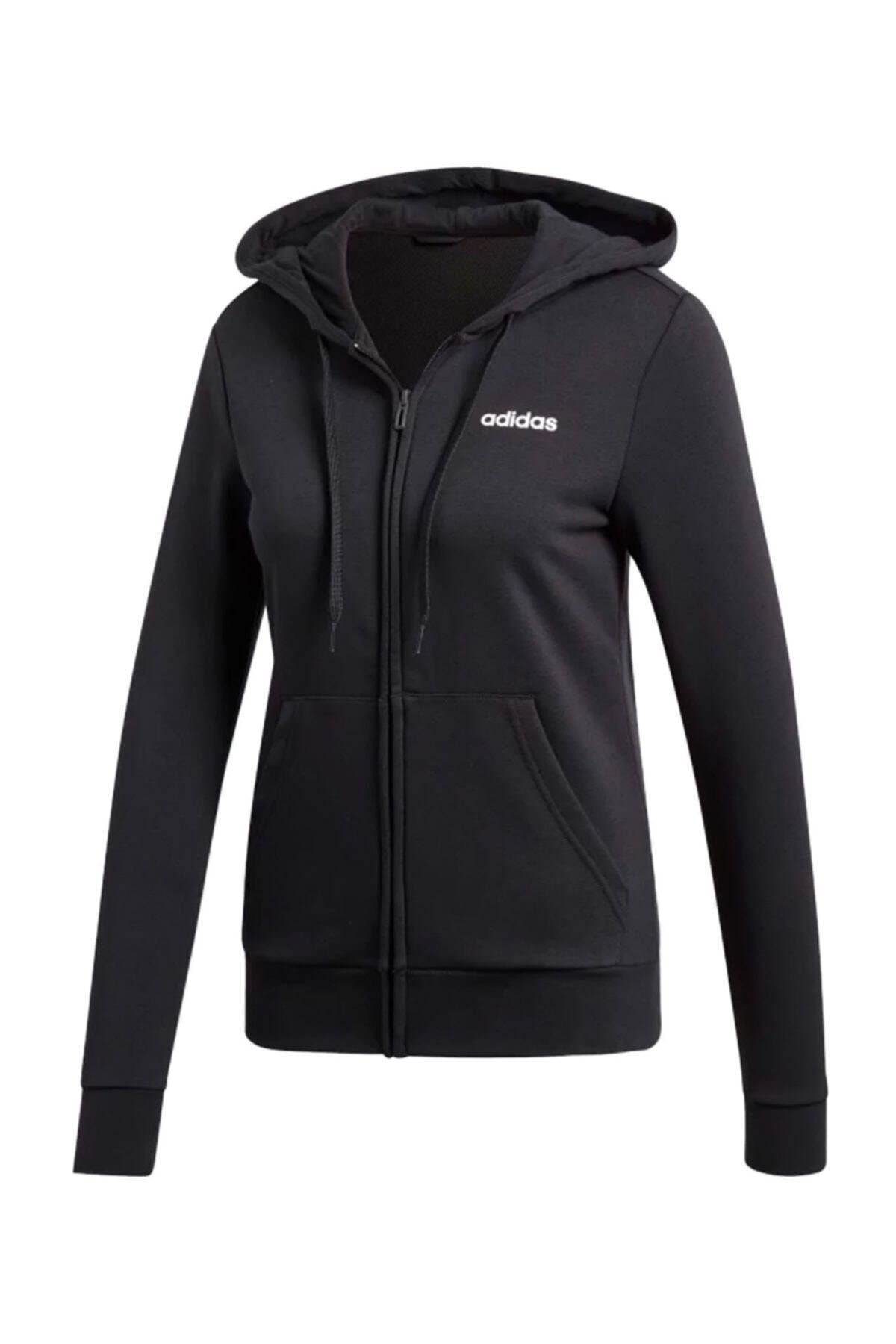 adidas Kadın Günlük Ceket Dp2414 Siyah W Essentials Linear Pullover Hoodie