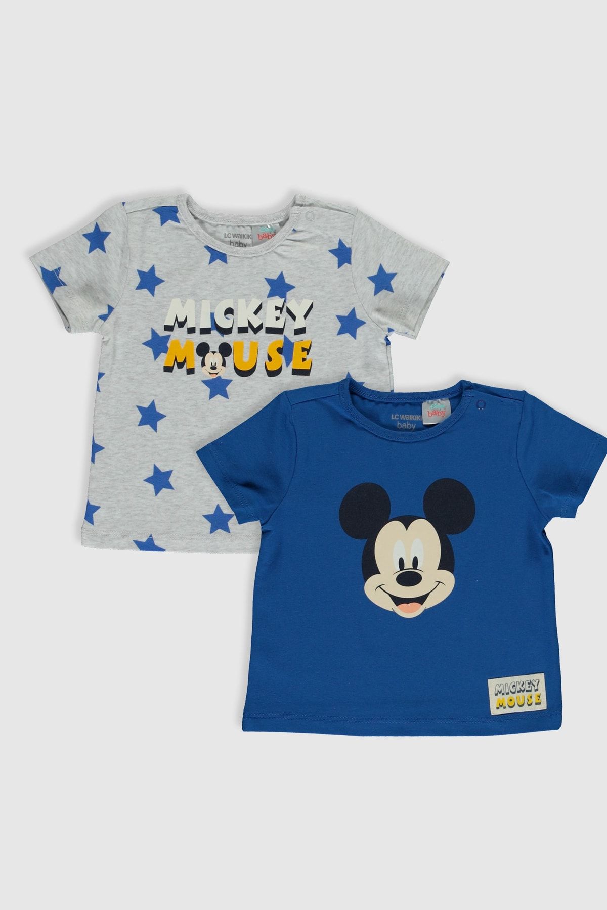 LC Waikiki Mickey Mouse Erkek Bebek Koyu Mavi Hmm T-Shirt