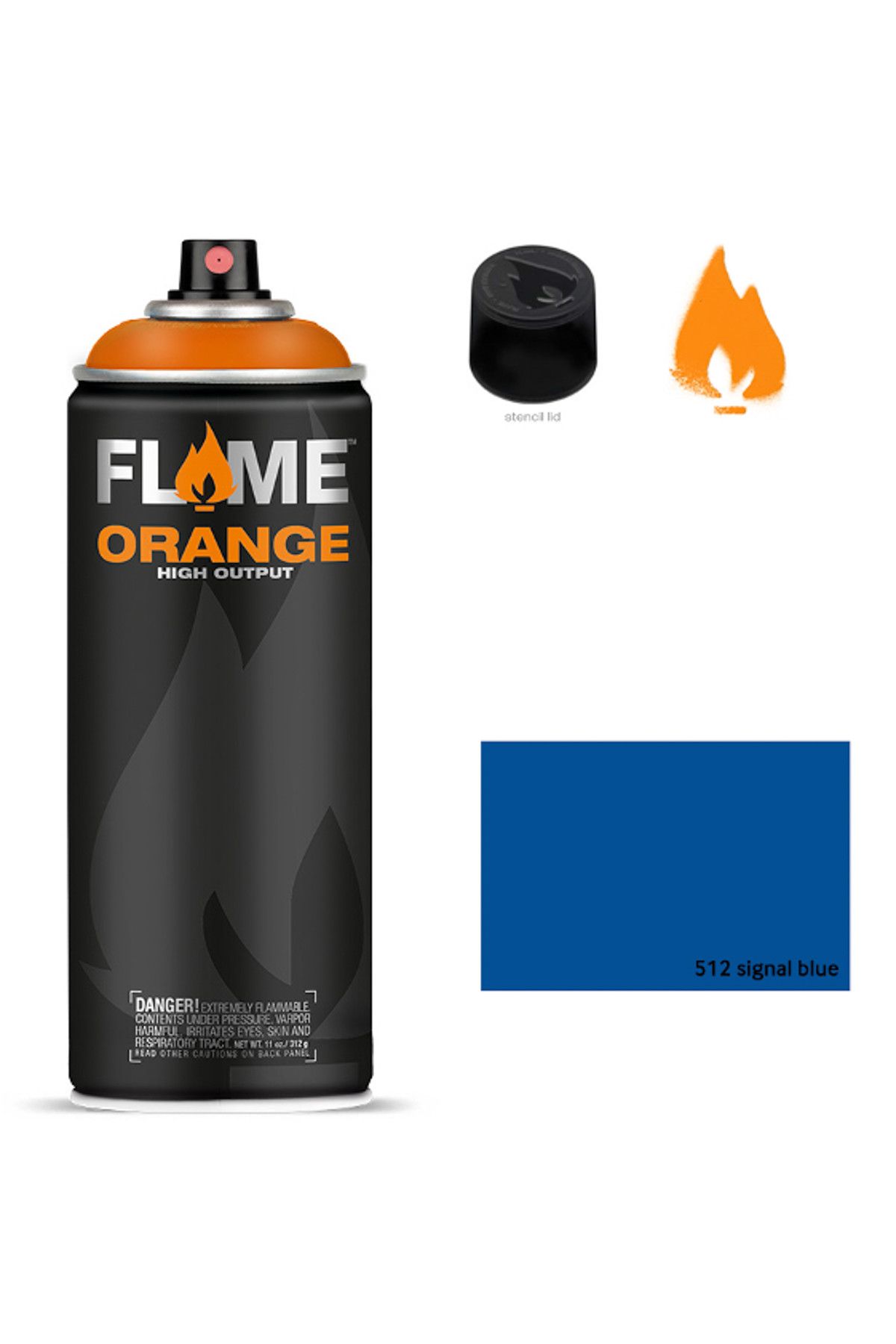 Flame Orange 400ml Sprey Boya N:512 Signal Blue