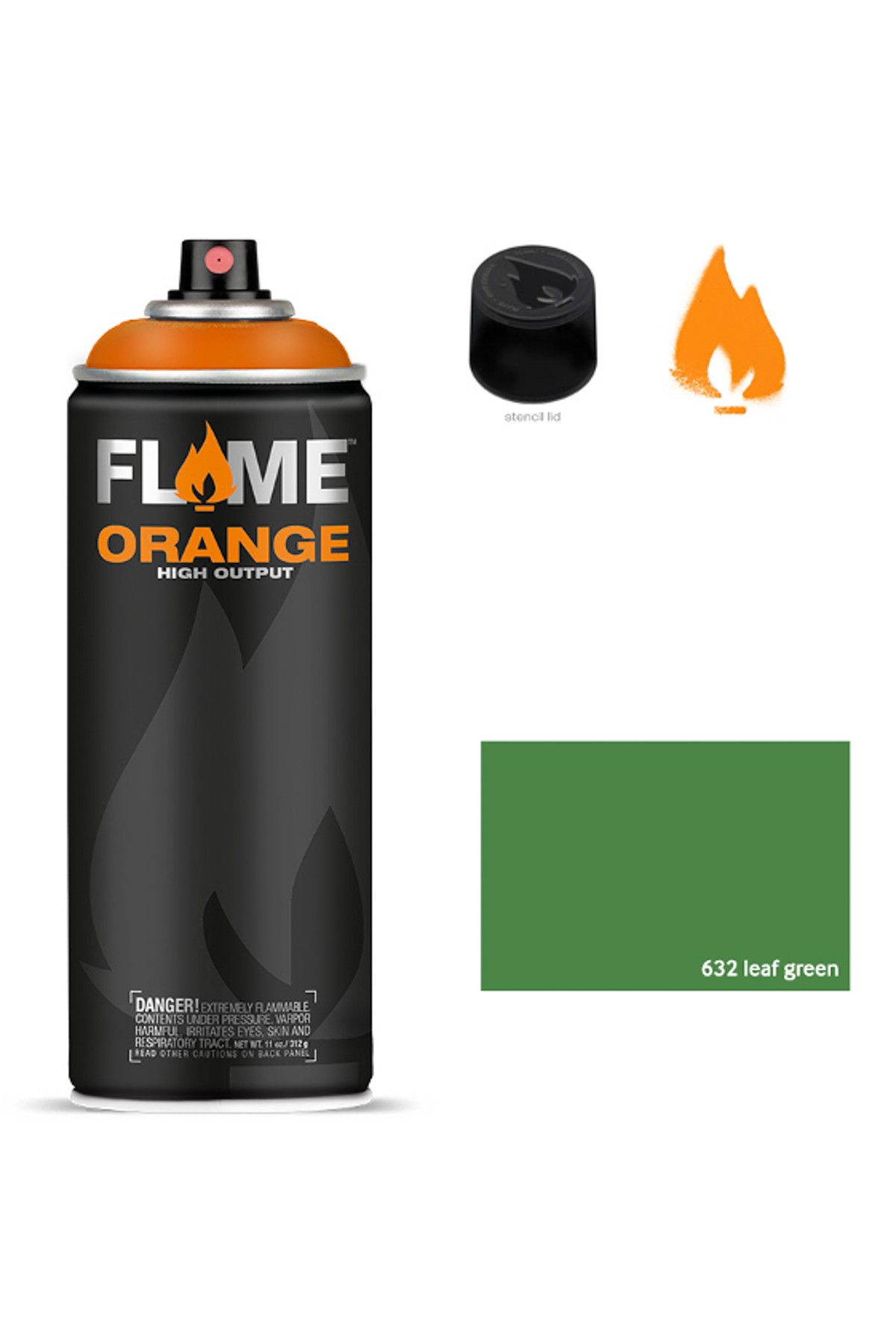 Flame Orange 400ml Sprey Boya N:632 Leaf Green 5700005