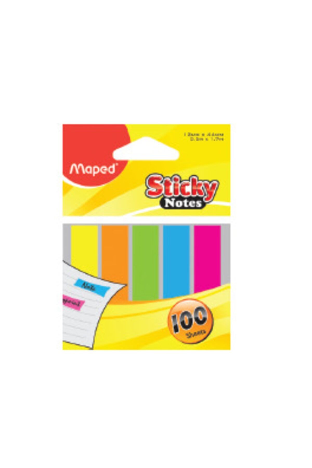 Maped Sticky Notes 12 X 44 Mm Yapışkanlı Ayraç 100 Etiket (18 Li Paket) 6939789303221