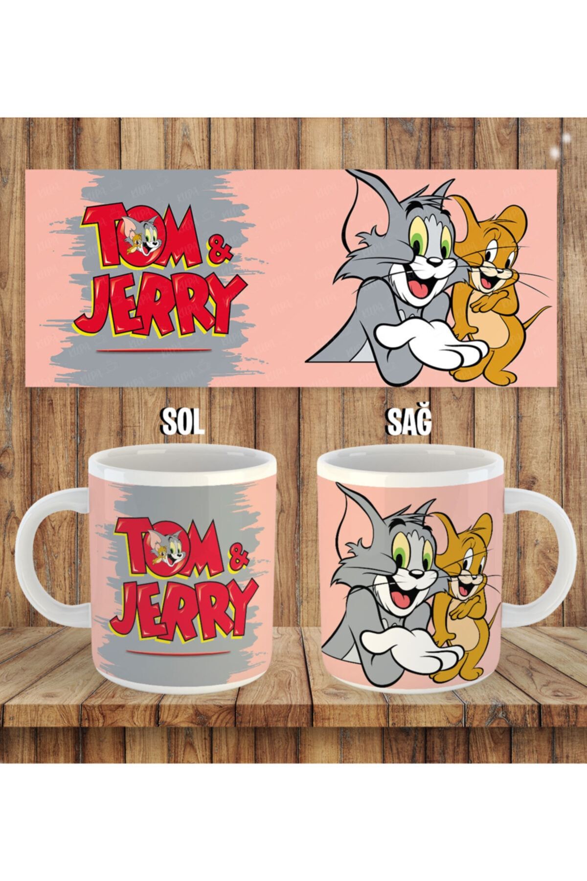 Tontilika Tom ve Jerry Tasarım Kupa Bardak