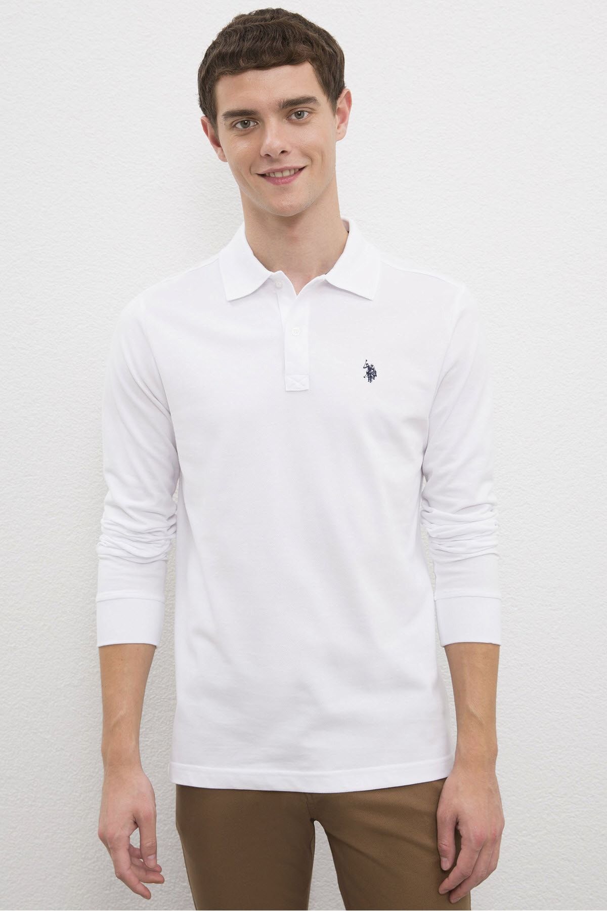 U.S. Polo Assn. Beyaz Erkek Sweatshirt