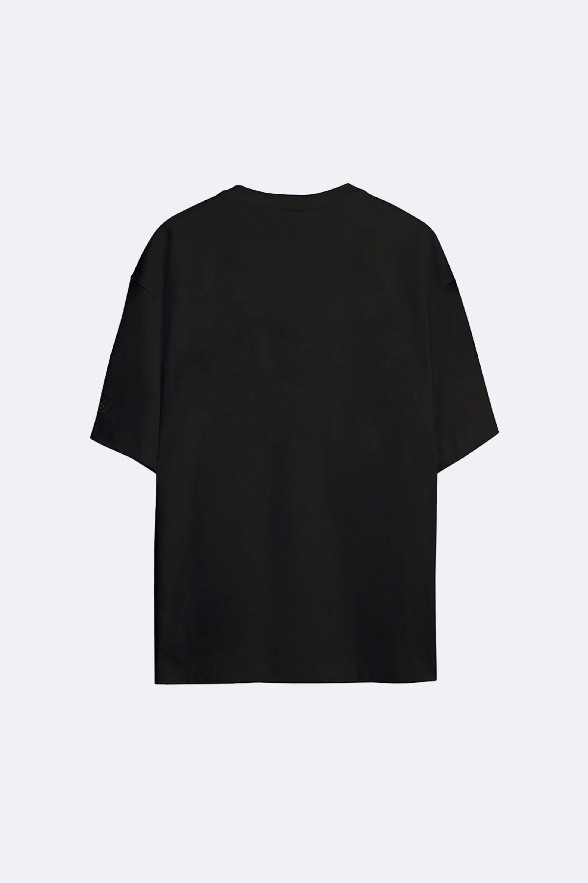 Genel Markalar Unisex Oversize Siyah Yellow Hard Rock T-shirt
