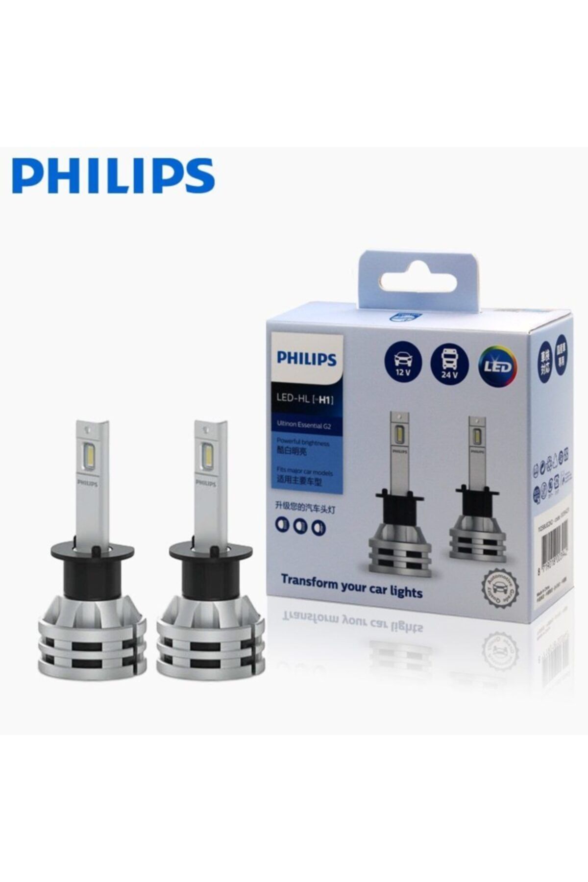 Philips Led Xenon H1 12-24 V Uyumlu 6500 K Parlak Beyaz 11258ue2x2 Algelsin