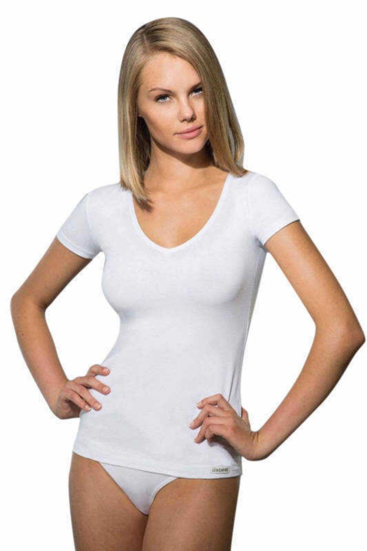 Doreanse Kadın Beyaz Kısa Kollu   T-shirt 9380