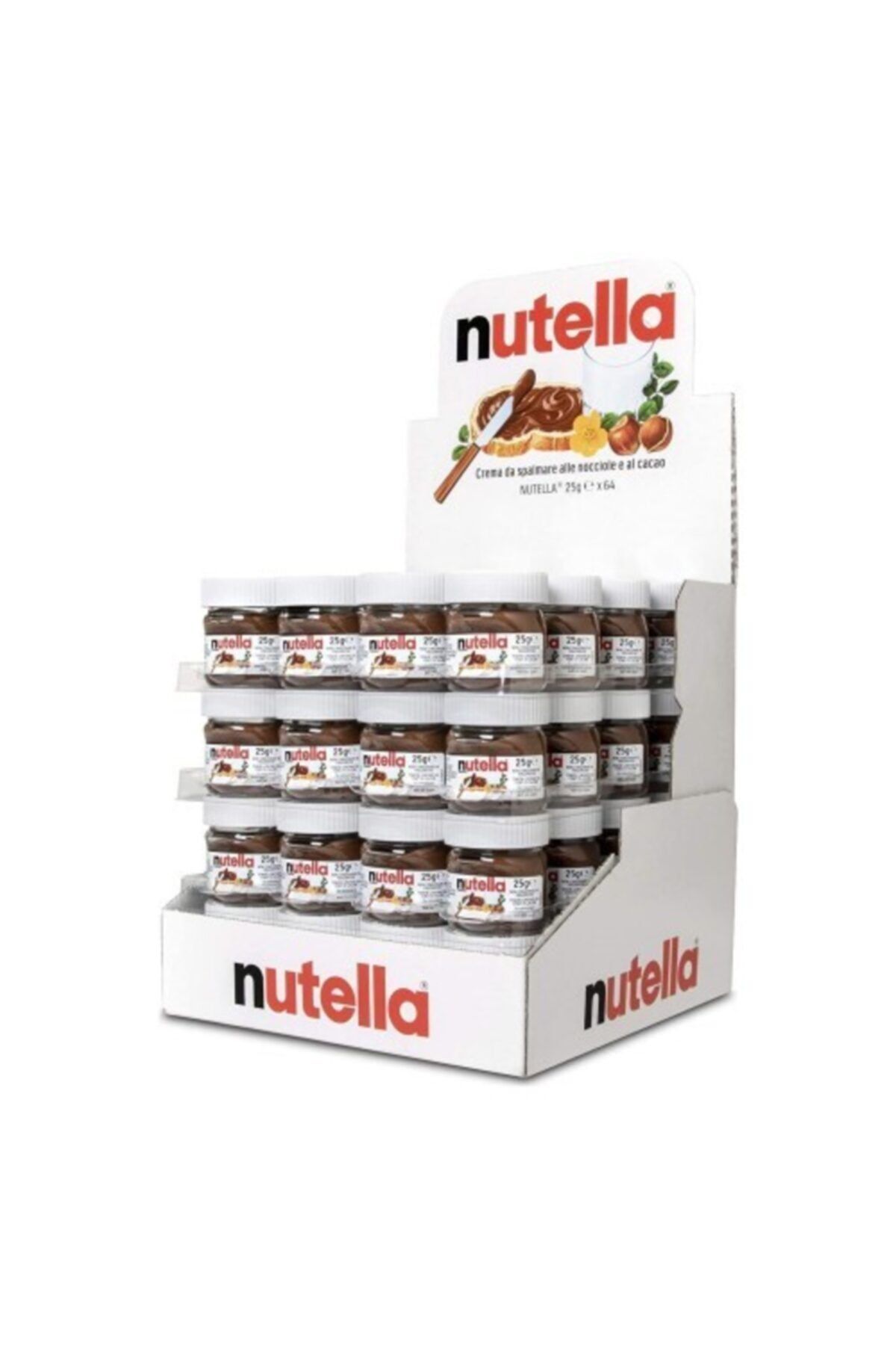 Nutella Ferrero Mini Fındık Kreması 25 gr 6'li Paket Sürülebilir Çikolata 6 *25 gr 6 Adet Cam Kavanoz